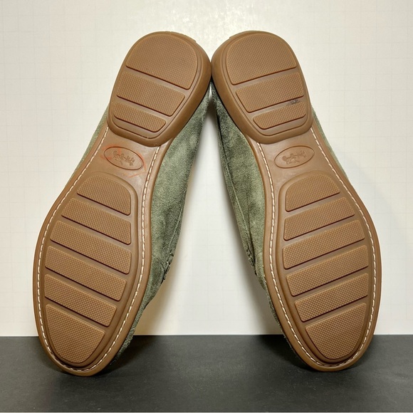 Womens COACH Olympia Green Suede Slip On Loafers / Size 6.5 Medium - Picture 7 of 10